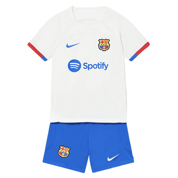 Barcelona 23/24 Kid's Away Shirt and Shorts
