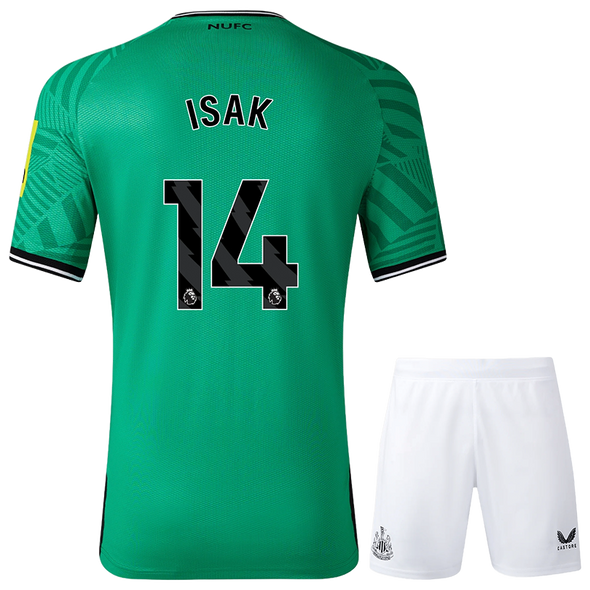 ISAK #14 Newcastle United 23/24 Kid's Away Shirt and Shorts - PL Font