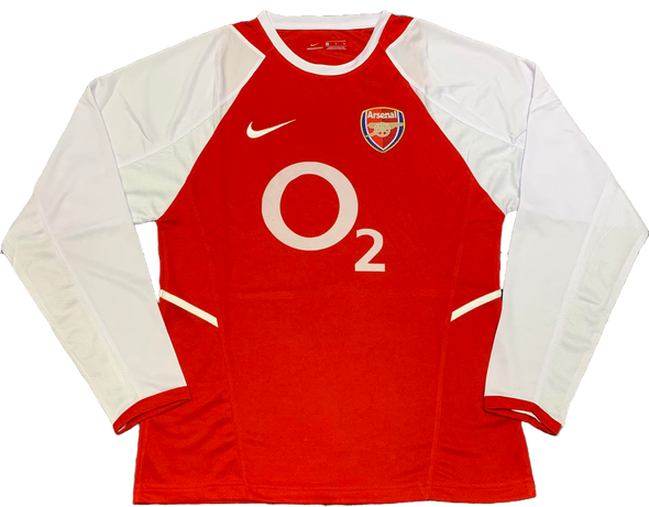 Arsenal 02/04 Men's Home Retro Long Sleeve Shirt