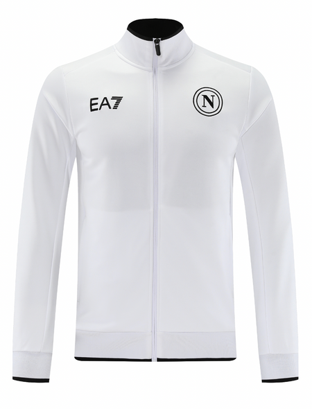 SSC Napoli 23/24 Men's White Long Zip Jacket