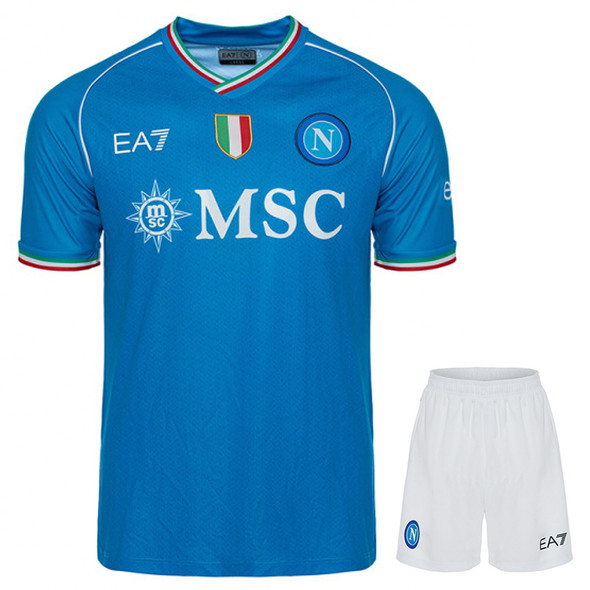 SSC Napoli 23/24 Kid's Home Shirt and Shorts