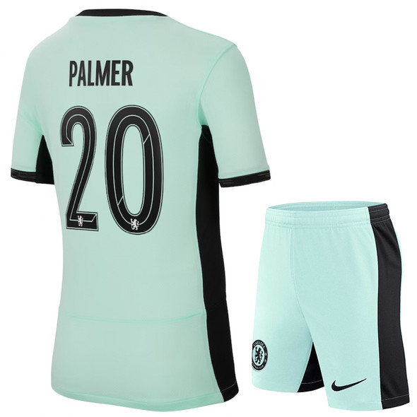 PALMER #20 Chelsea 23/24 Kid's Third Shirt and Shorts - Chelsea Font