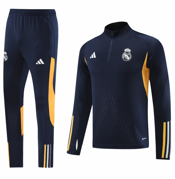 Real Madrid 23/23 Men's Navy Short Zip Tracksuit