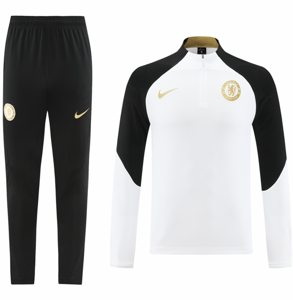 Chelsea 23/24 Men's White Short Zip Tracksuit