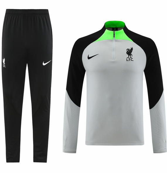 Liverpool 23/24 Men's Gray Short Zip Tracksuit