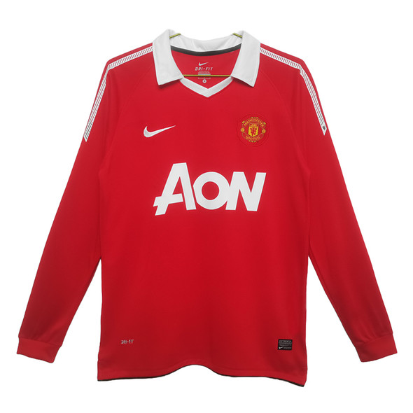 Manchester United 10/11 Men's Home Retro Long Sleeve Shirt
