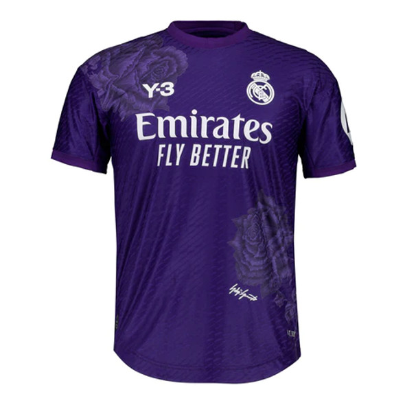 Real Madrid Y-3 23/24 Kid's Fourth Purple Shirt and Shorts