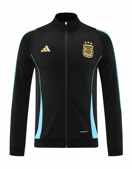 Argentina 24/25 Men's Black Long Zip Jacket