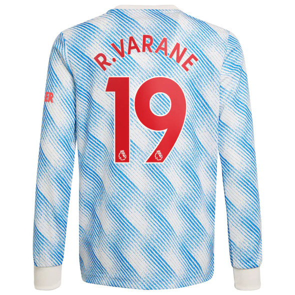 R.VARANE #19 Men's 21/22 Long Sleeve Stadium Manchester United Away Shirt