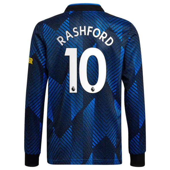 RASHFORD #10 Men's 21/22 Long Sleeve Stadium Manchester United Third Shirt