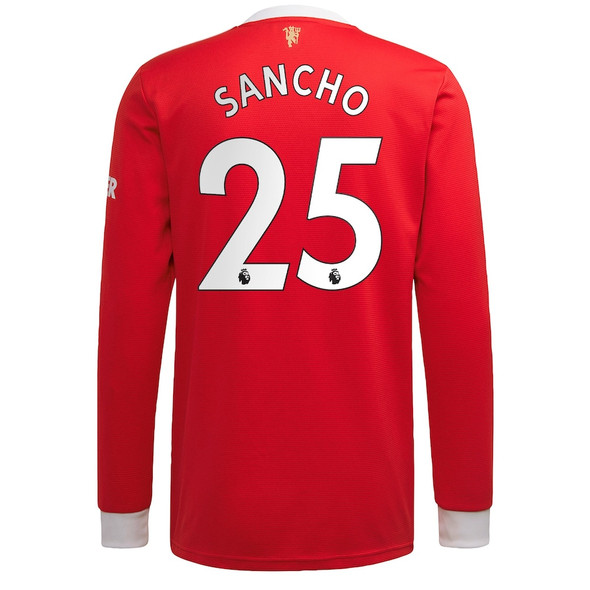SANCHO #25 Men's 21/22 Long Sleeve Stadium Manchester United Home Shirt