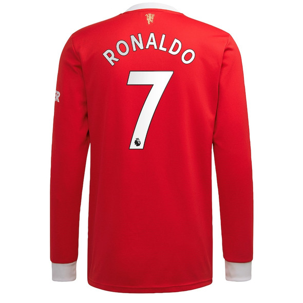 RONALDO #7 Men's 21/22 Long Sleeve Stadium Manchester United Home Shirt