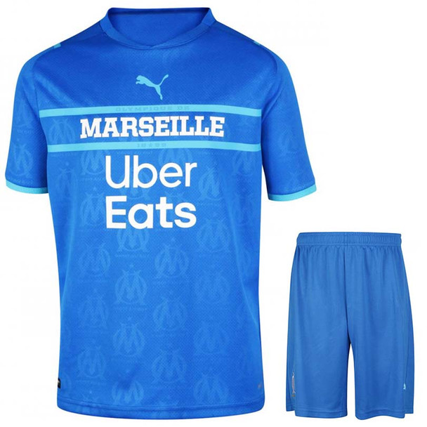 Olympique Marseille 21/22 Kid's Third Shirt and Shorts
