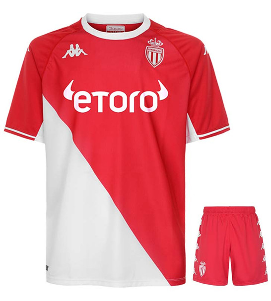 AS Monaco 21/22 Kid's Home Shirt and Shorts