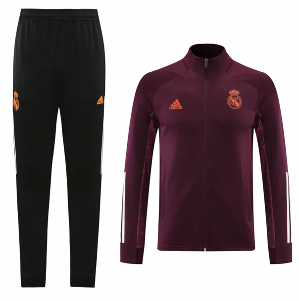 Real Madrid 21/22 Men's Bordeaux-Black Long Zip Tracksuit