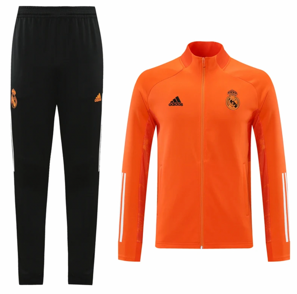 Real Madrid 21/22 Men's Orange-Black Long Zip Tracksuit