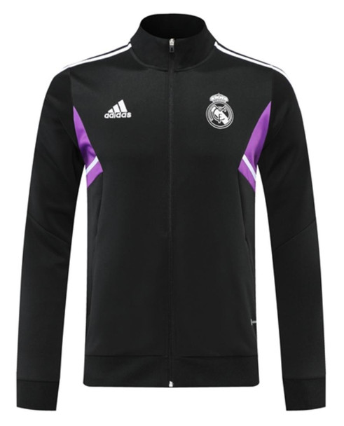 Real Madrid 22/23 Men's Black Long Zip Jacket