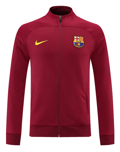 Barcelona 22/23 Men's Red Long Zip Jacket