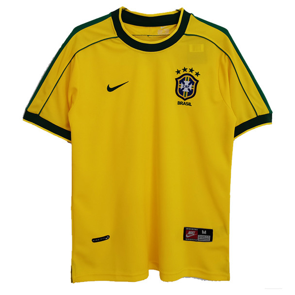 Brazil 1998 Men's Home Retro Shirt