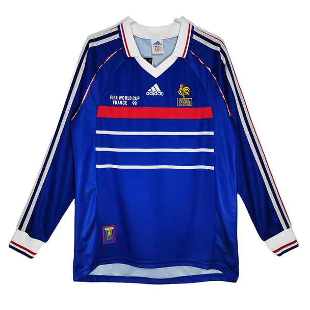France 1998 Men's Home Retro Long Sleeve Shirt