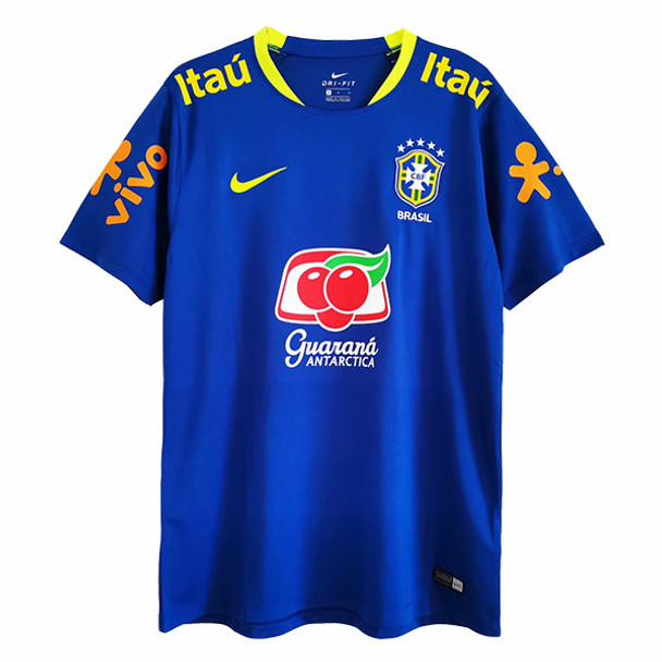 Brazil 20/21 Men's Blue Training Retro Shirt