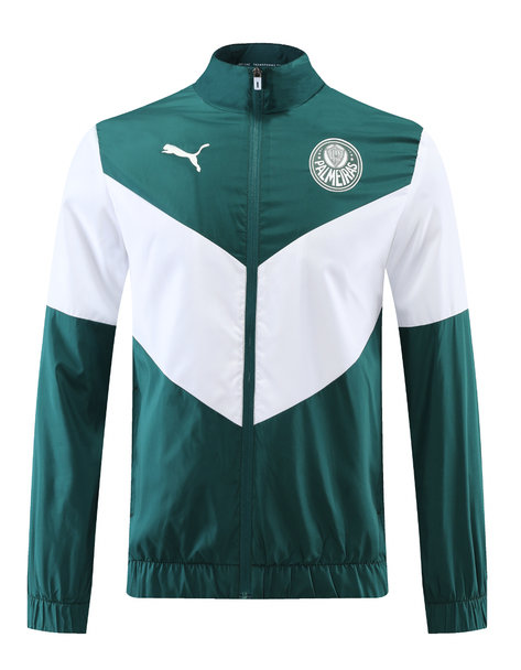 Palmeiras 22/23 Men's Green Long Zip Windbreaker