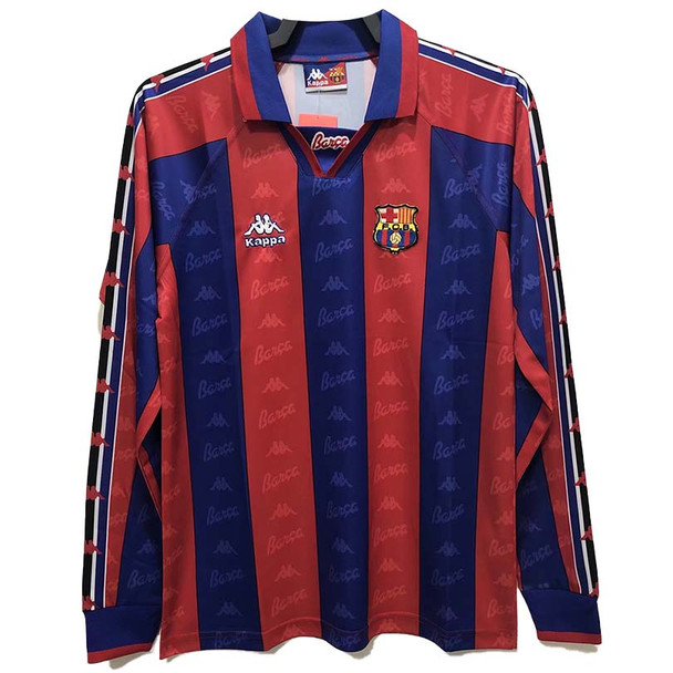 Barcelona 95/97 Men's Home Retro Long Sleeve Shirt