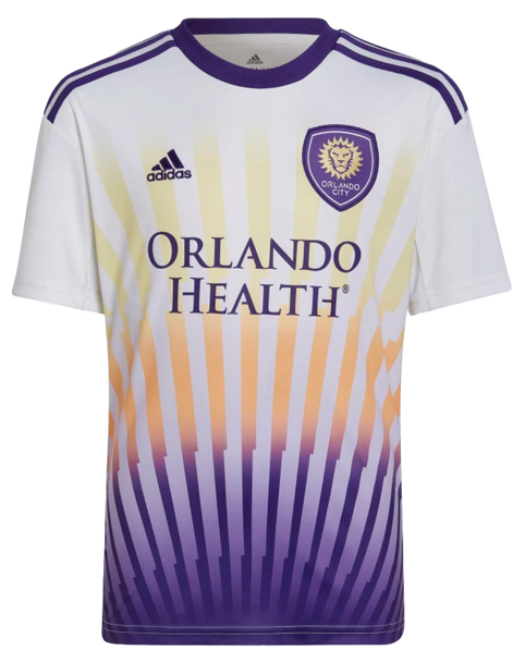 Orlando City SC 2022 Kid's Away Shirt and Shorts