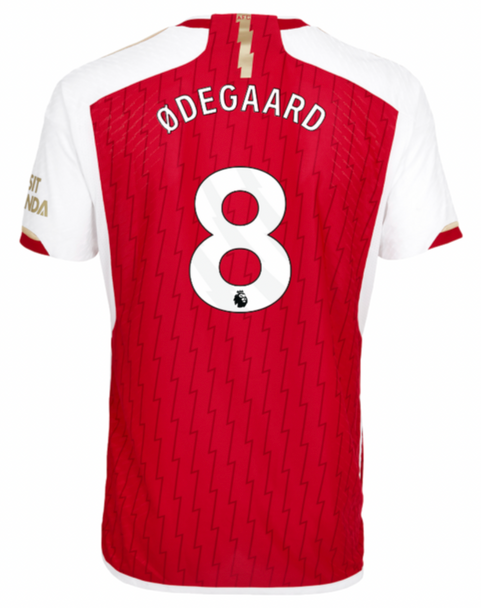 ØDEGAARD #8 Arsenal 23/24 Authentic Men's Home Shirt - PL Font