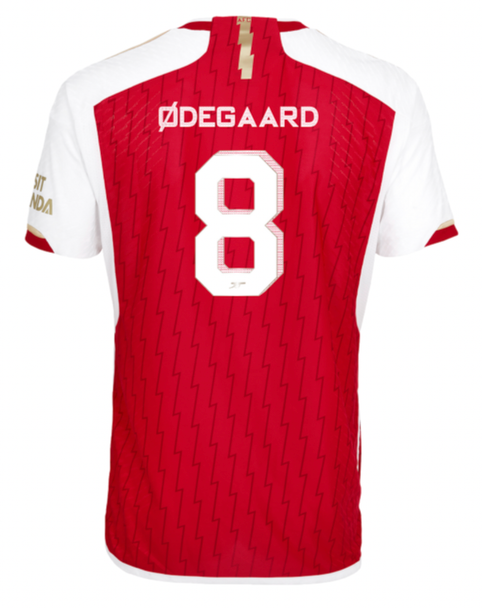ØDEGAARD #8 Arsenal 23/24 Authentic Men's Home Shirt - Arsenal Font