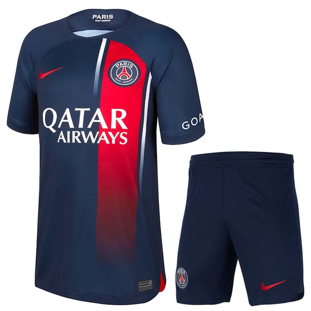 Paris Saint-Germain 23/24 Kid's Home Shirt and Shorts