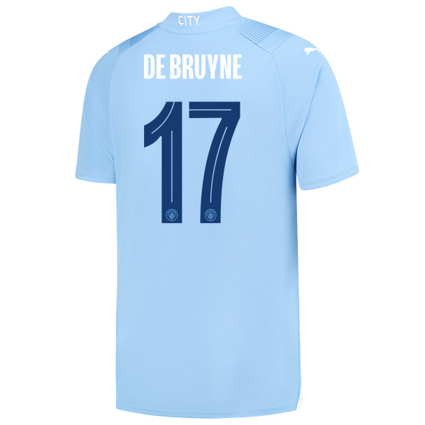 DE BRUYNE #17 Manchester City 23/24 Stadium Men's Home Shirt - Man City Font