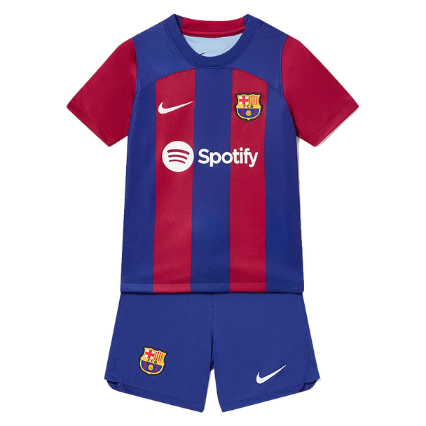 Barcelona 23/24 Kid's Home Shirt and Shorts