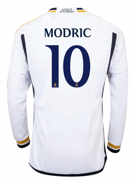 MODRIĆ #10 Real Madrid 23/24 Men's Home Long Sleeve Shirt