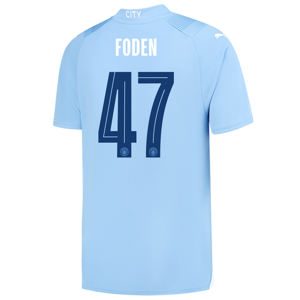 FODEN #47 Manchester City 23/24 Stadium Men's Home Shirt - Man City Font