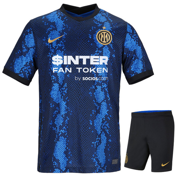 Inter Milan 21/22 Kid's Home Shirt and Shorts