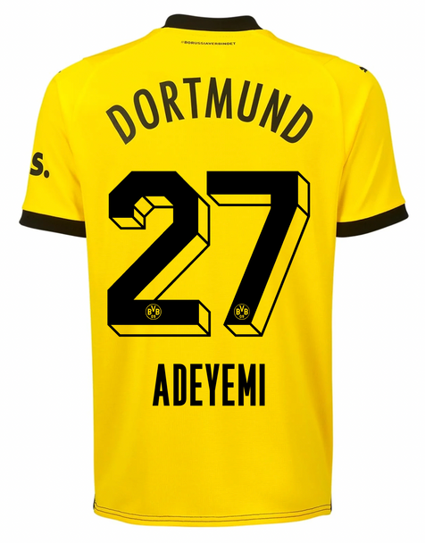 ADEYEMI #27 Borussia Dortmund 23/24 Stadium Men's Home Shirt