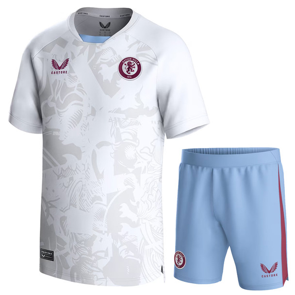 Aston Villa 23/24 Kid's Away Shirt and Shorts