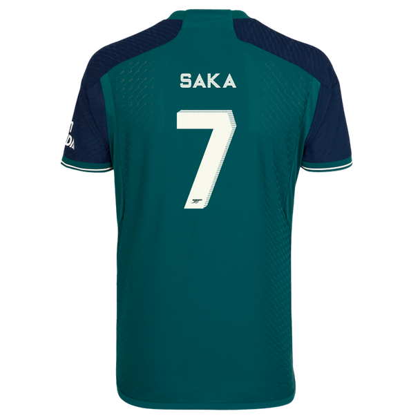 SAKA #7 Arsenal 23/24 Authentic Men's Third Shirt - Arsenal Font