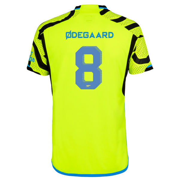 ØDEGAARD #8 Arsenal 23/24 Stadium Men's Away Shirt - Arsenal Font