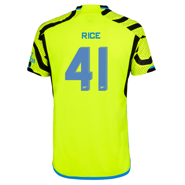 RICE #41 Arsenal 23/24 Stadium Men's Away Shirt - Arsenal Font