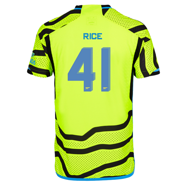 RICE #41 Arsenal 23/24 Authentic Men's Away Shirt - Arsenal Font