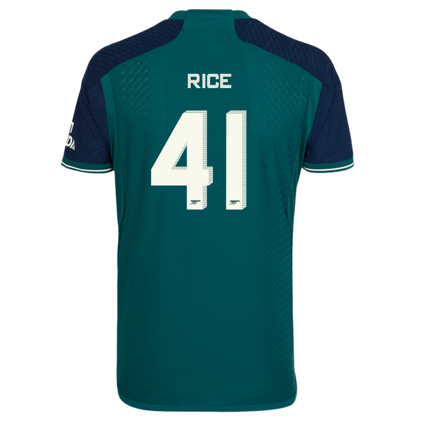 RICE #41 Arsenal 23/24 Authentic Men's Third Shirt - Arsenal Font