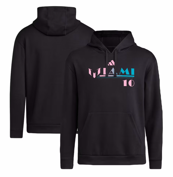 Messi x Miami Fleece Pullover Black Hoodie