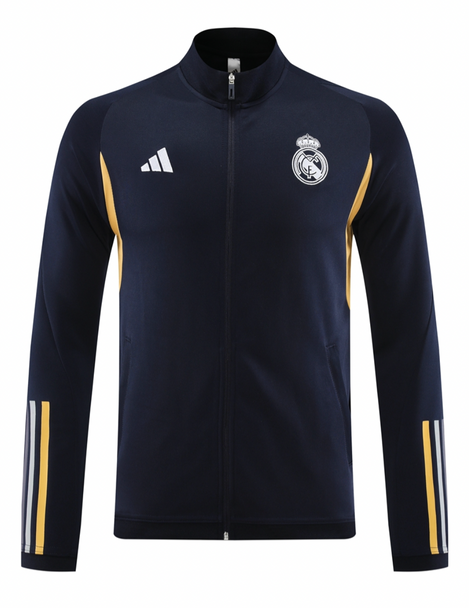 Real Madrid 23/24 Men's Dark Blue Long Zip Jacket