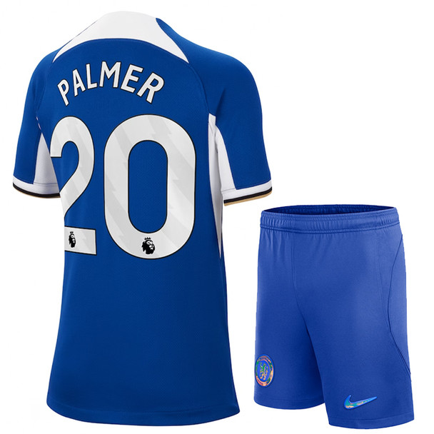 PALMER #20 Chelsea 23/24 Kid's Home Shirt and Shorts - PL Font
