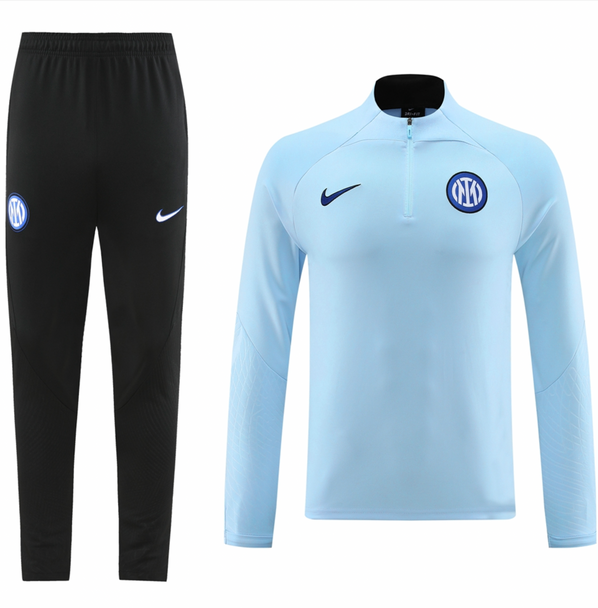 Inter Milan 23/24 Men's Light Blue Short Zip Tracksuit