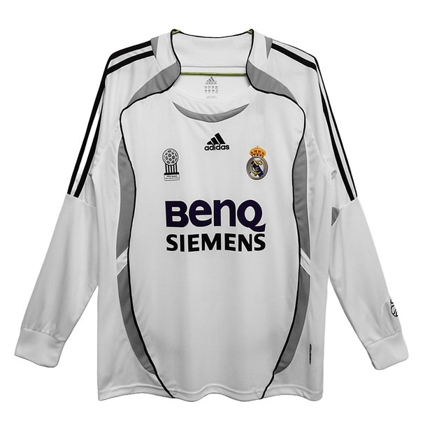 Real Madrid 06/07 Men's Home Retro Long Sleeve Shirt