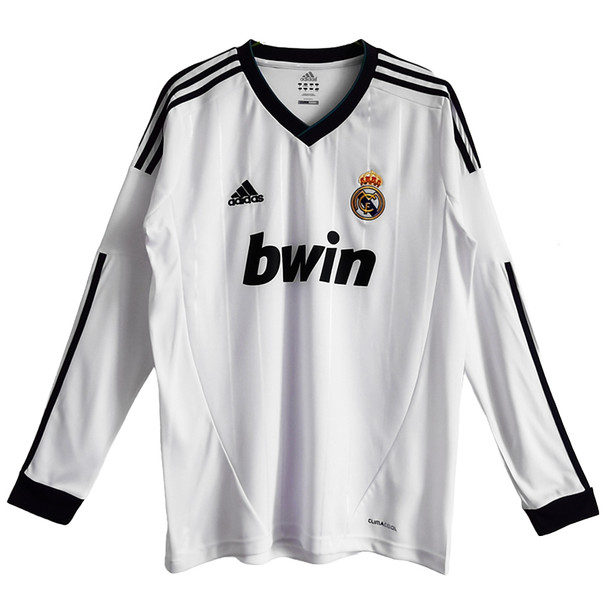 Real Madrid 12/13 Men's Home Retro Long Sleeve Shirt