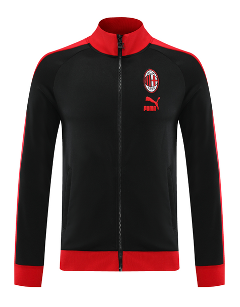 AC Milan 23/24 Men's Black-Red Long Zip Jacket